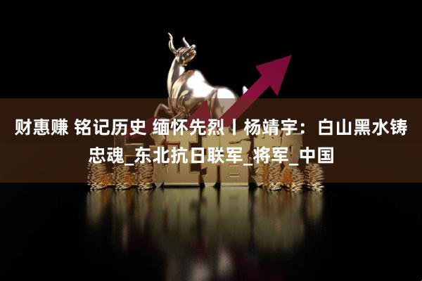 财惠赚 铭记历史 缅怀先烈丨杨靖宇：白山黑水铸忠魂_东北抗日联军_将军_中国